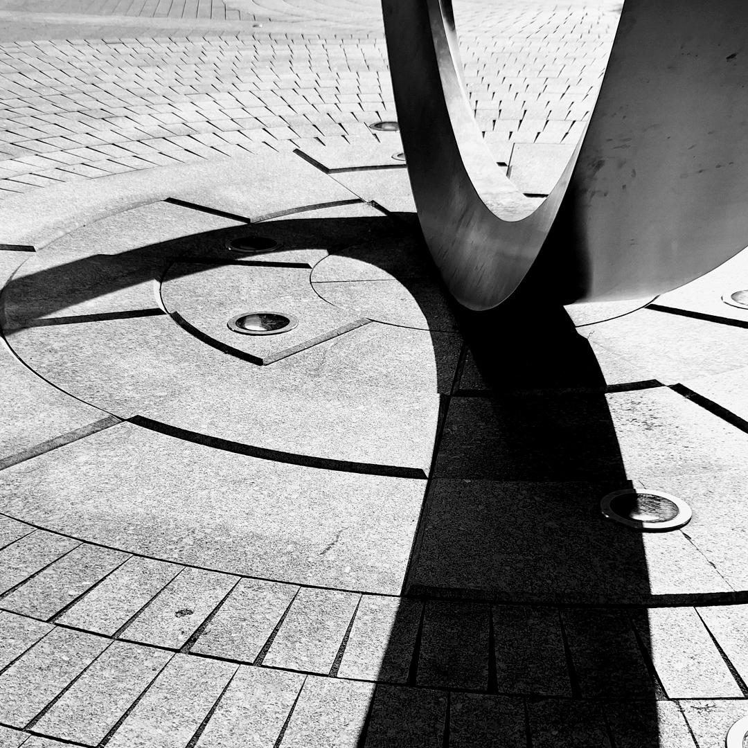 Morning by the sculpture opposite of Norblin Factory, Warsaw, Poland.