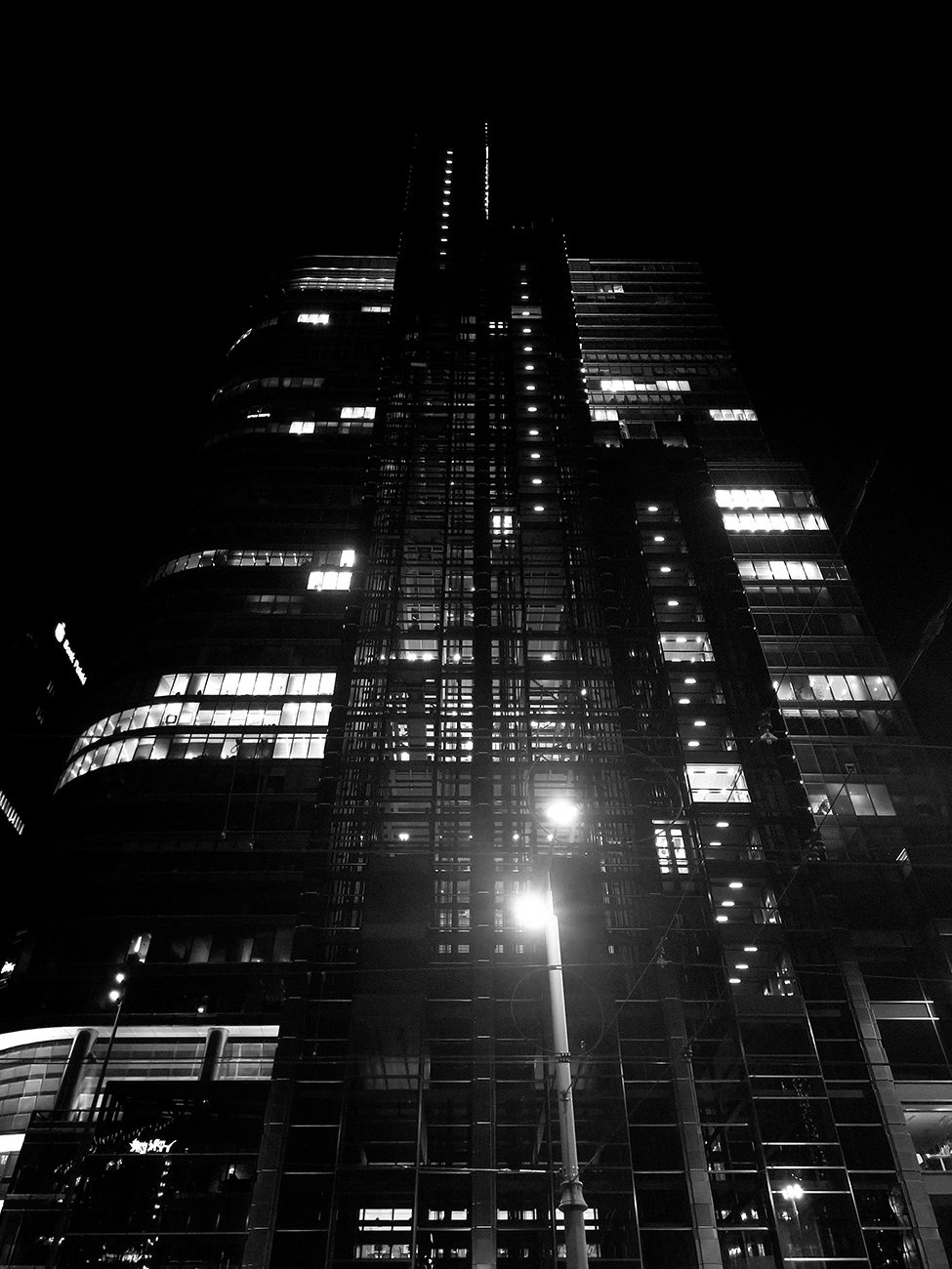 Highrise building at ONZ Roundabout, Warsaw, Poland.