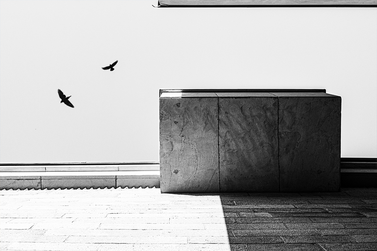 Architectural detail at a tran station in Cracow, Poland.