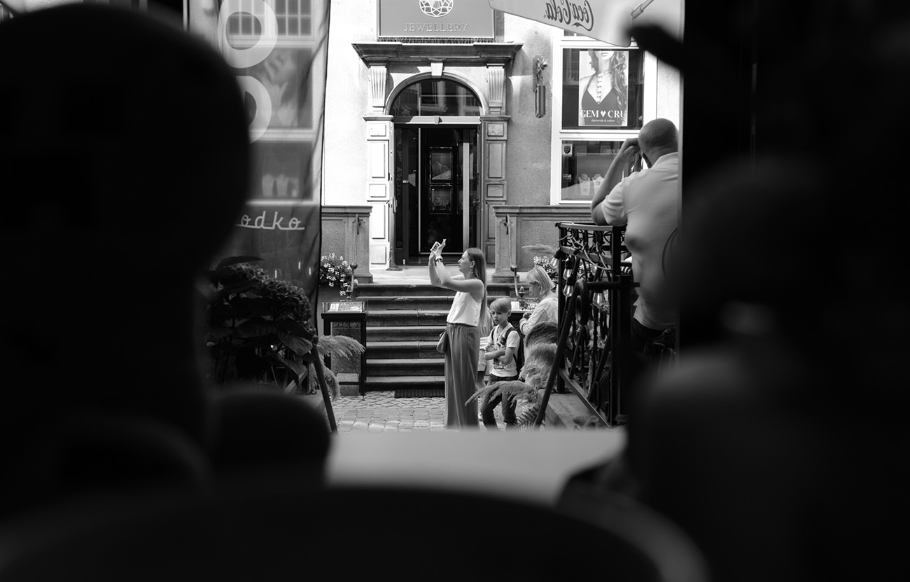 View from a small cafe in Gdansk, Poland.